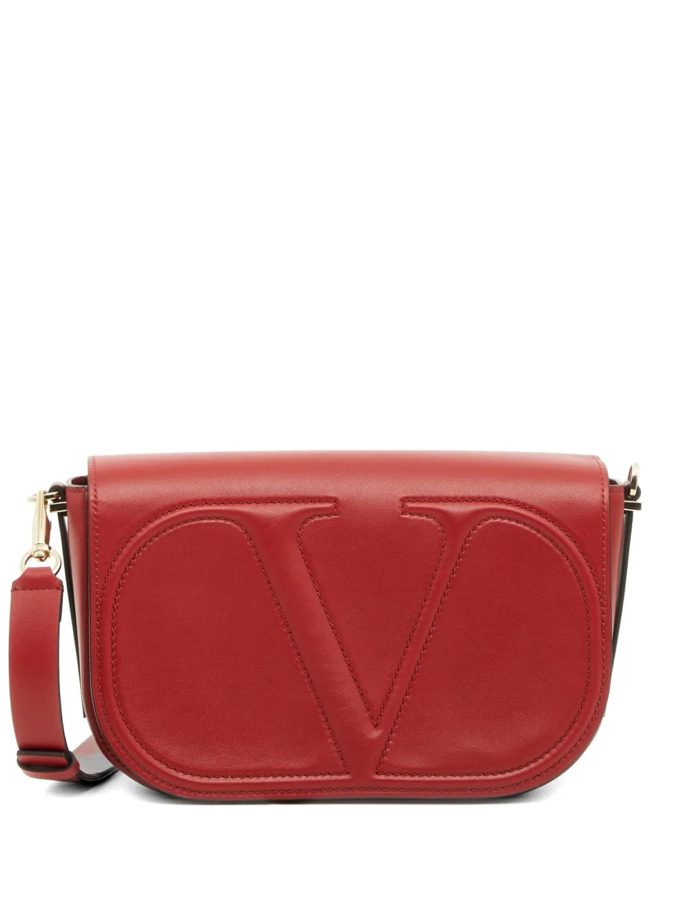 Valentino Garavani Borsa a spalla VLogo Walk in pelle di vitello - Rosso