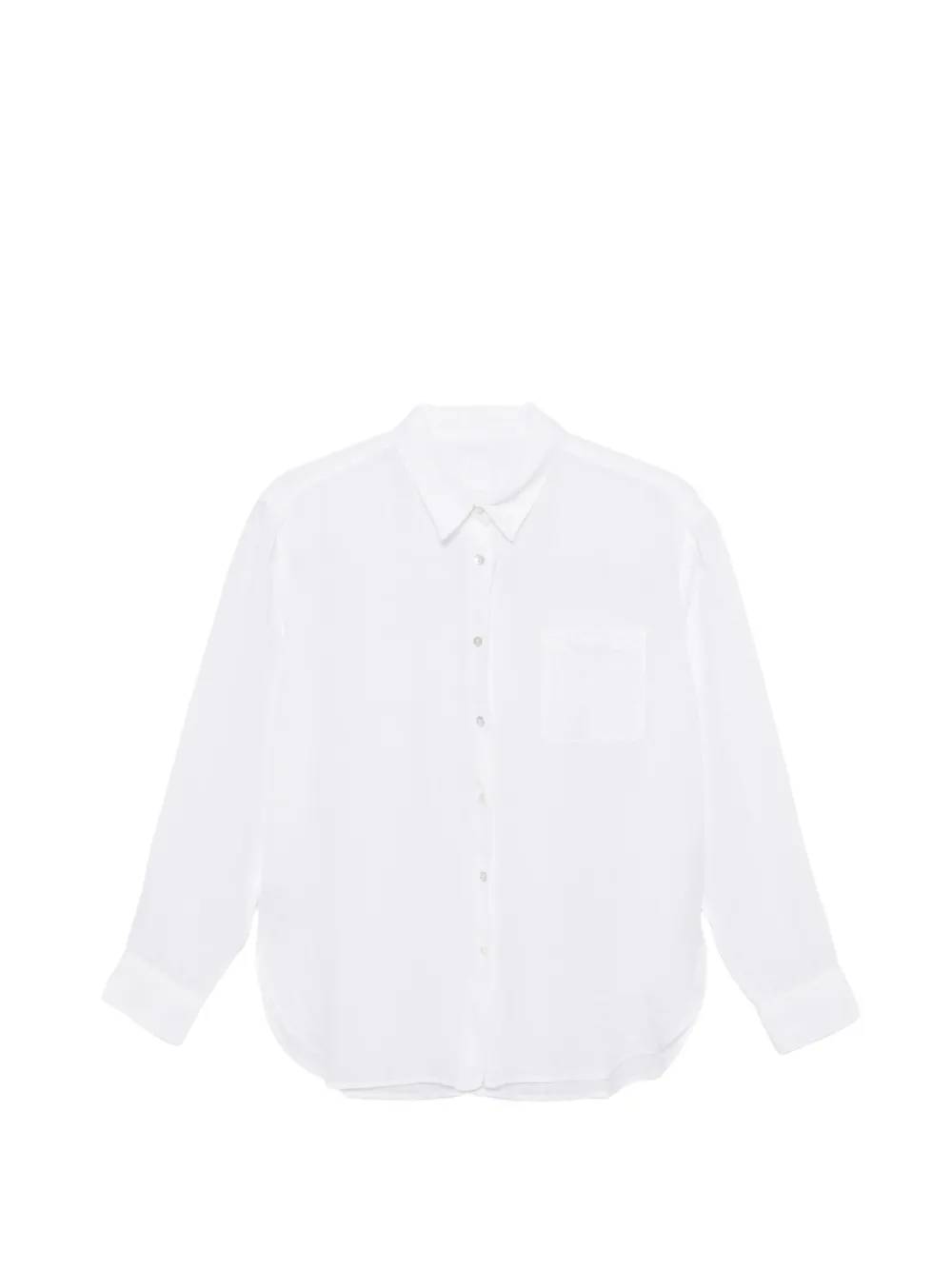 120% Lino patch-pocket button-up shirt - Bianco