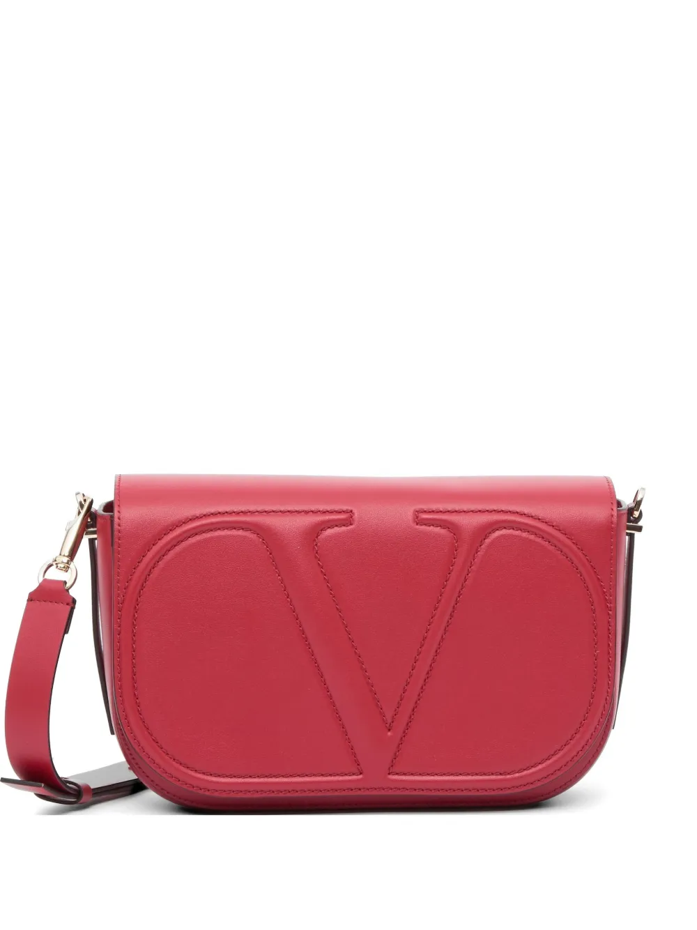 Valentino Garavani Borsa a spalla VLogo Walk in pelle di vitello - Rosso