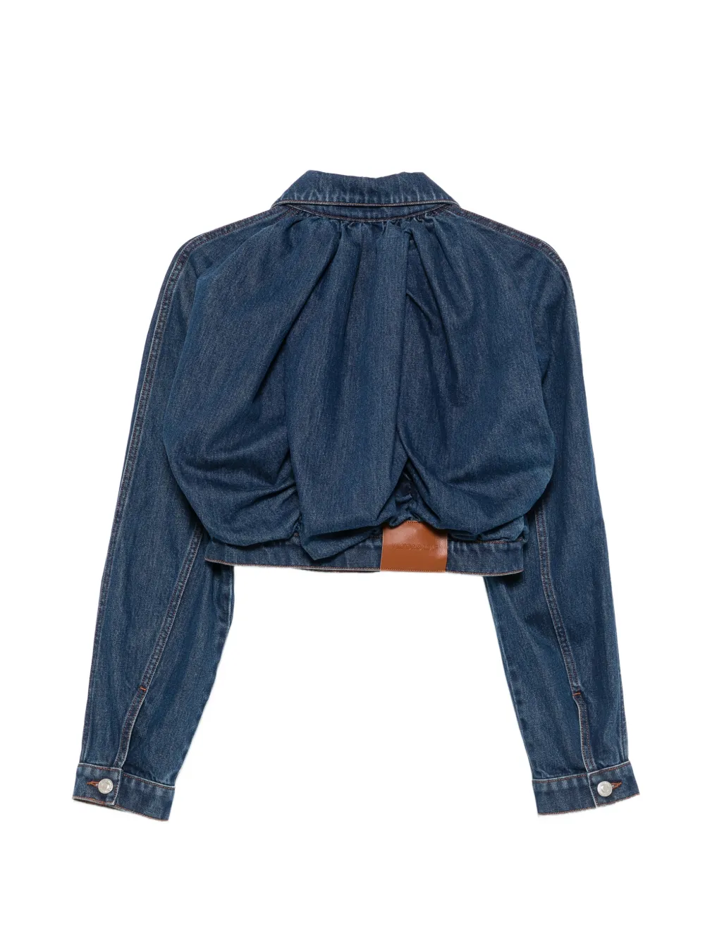 Viktor & Rolf Pumpkin cropped denim jack Blauw