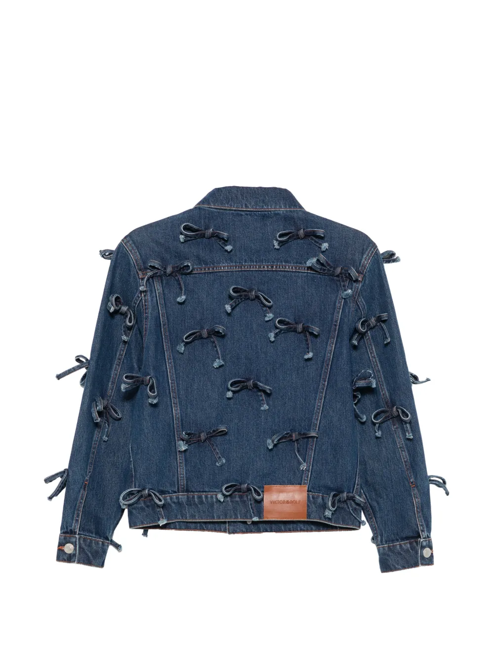 Viktor & Rolf Denim jack met strik Blauw