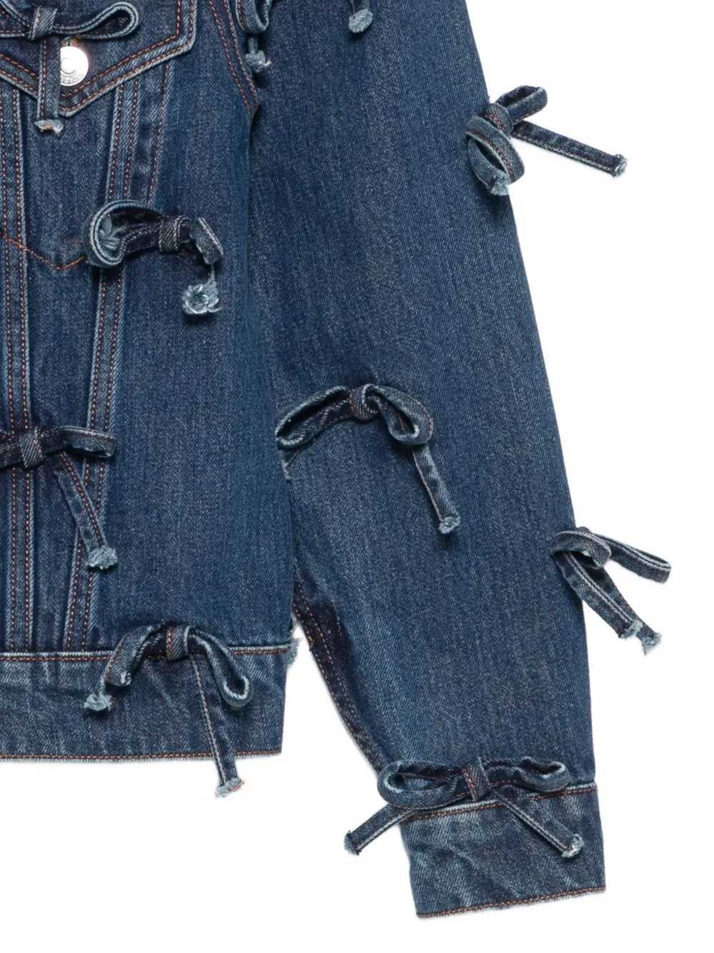 Viktor & Rolf Denim jack met strik Blauw
