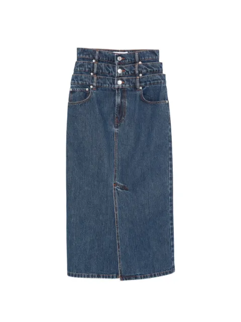 Viktor & Rolf Jeans-Maxirock im Layering-Look