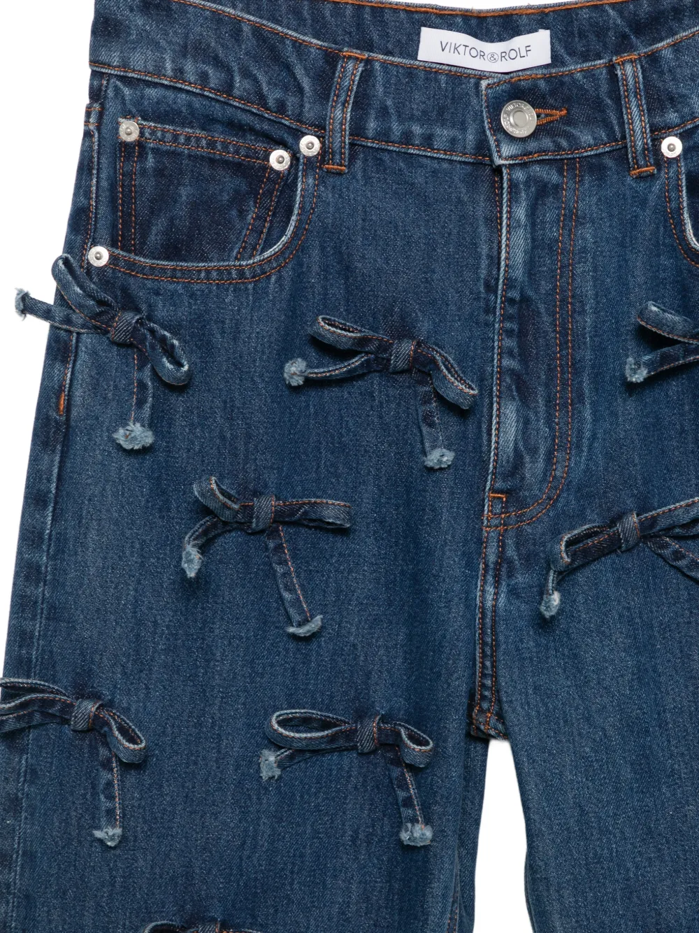Viktor & Rolf Jeans verfraaid met strik Blauw