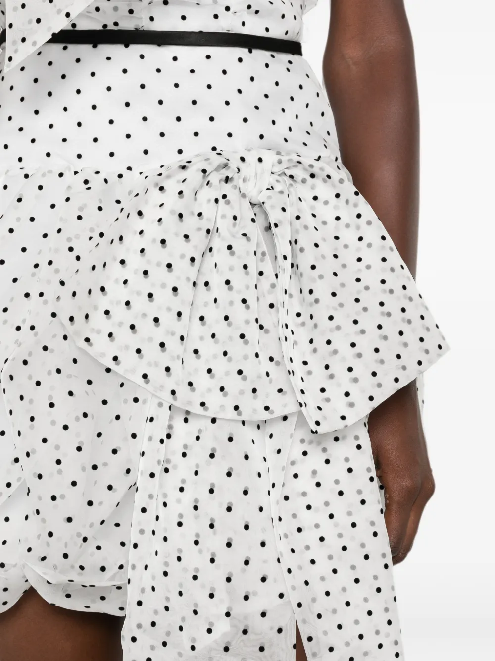 Viktor & Rolf Pumpkin polka-dot mini dress Wit