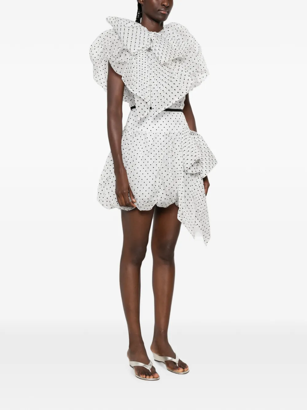 Viktor & Rolf Pumpkin polka-dot mini dress Wit