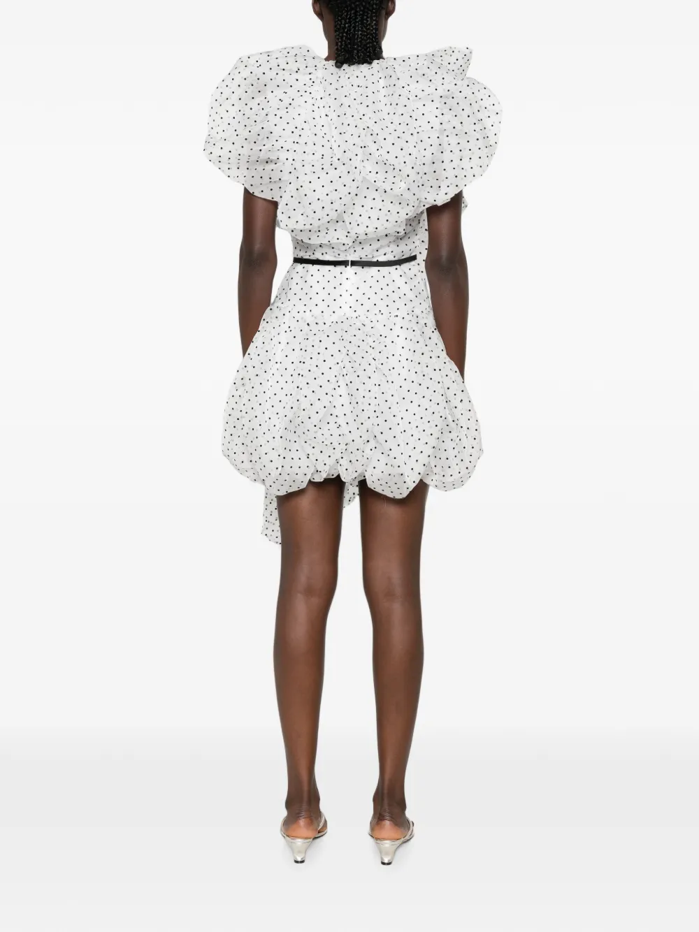 Viktor & Rolf Pumpkin polka-dot mini dress Wit
