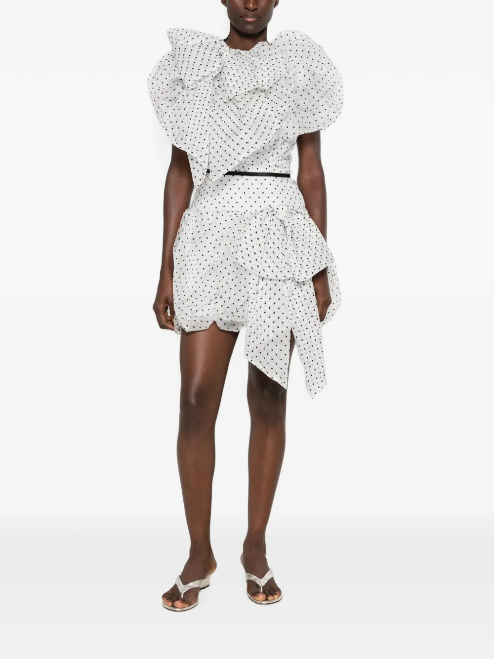 Viktor & Rolf Pumpkin polka-dot mini dress Wit