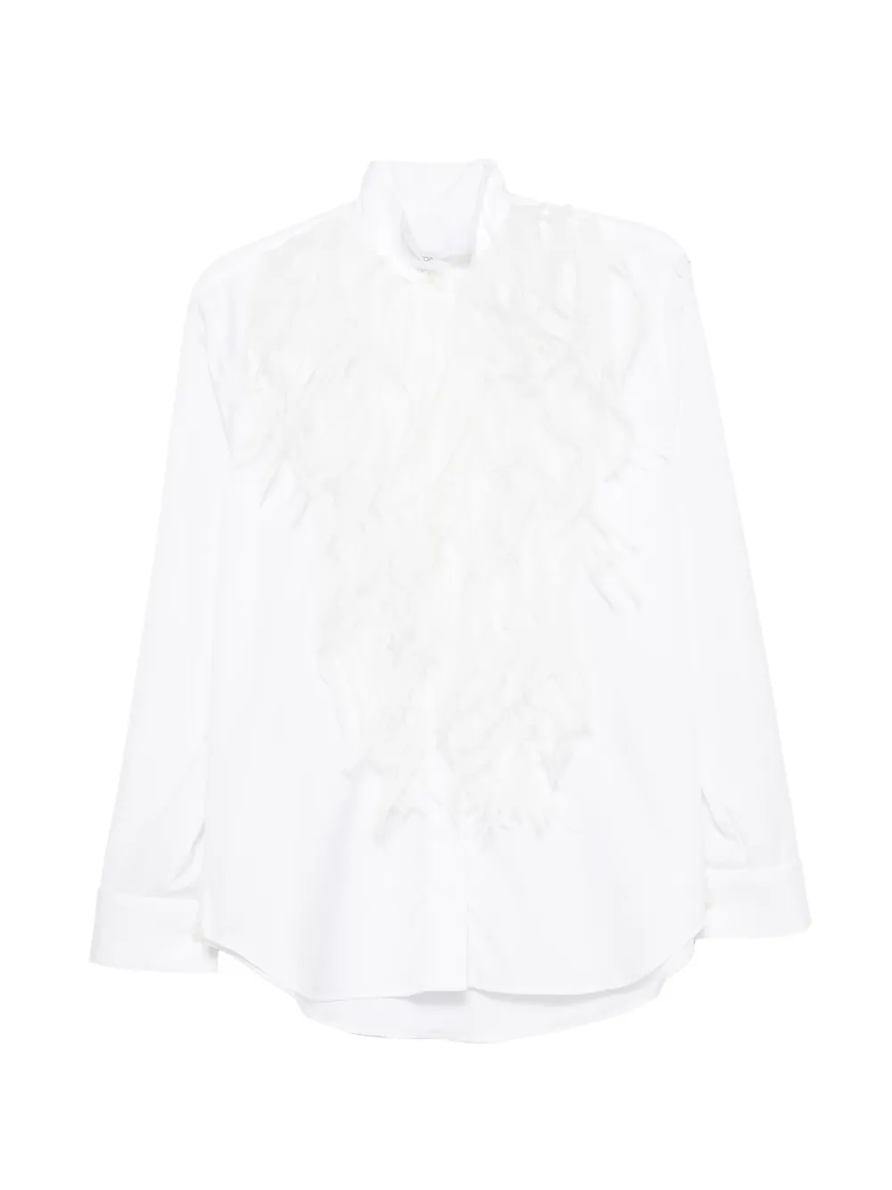 Viktor & Rolf Rok verfraaid met veren Beige