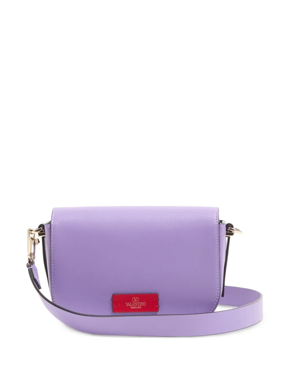 Valentino Garavani VLogo Walk kleine kalfsleren crossbodytas Paars