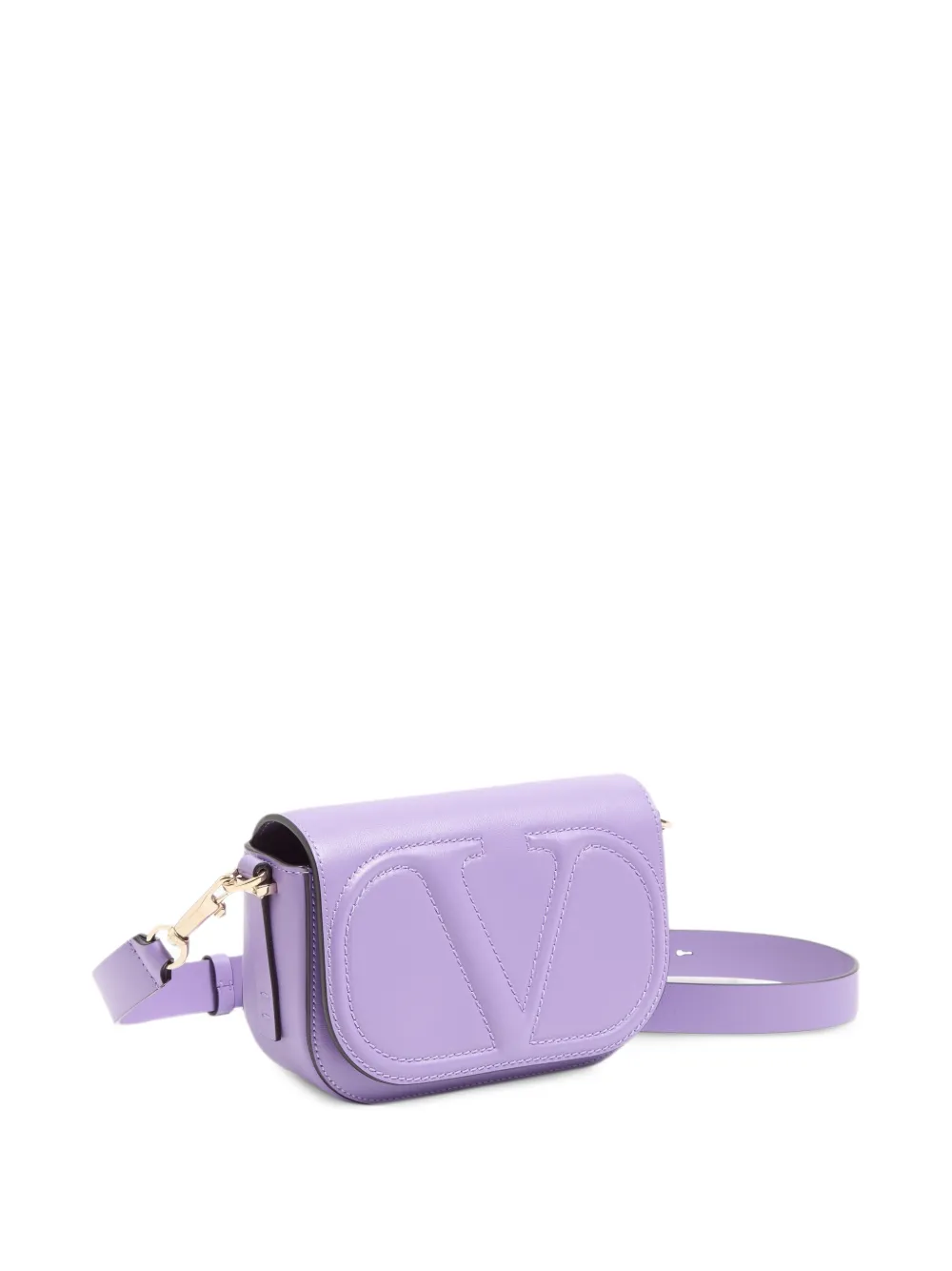Valentino Garavani VLogo Walk kleine kalfsleren crossbodytas Paars