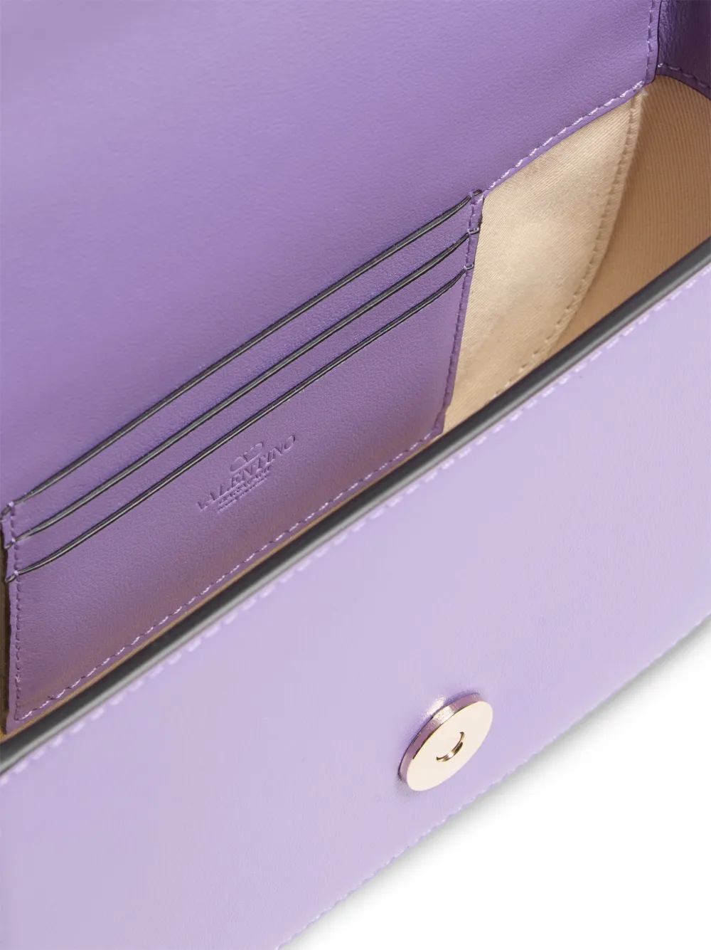 Valentino Garavani VLogo Walk kleine kalfsleren crossbodytas Paars