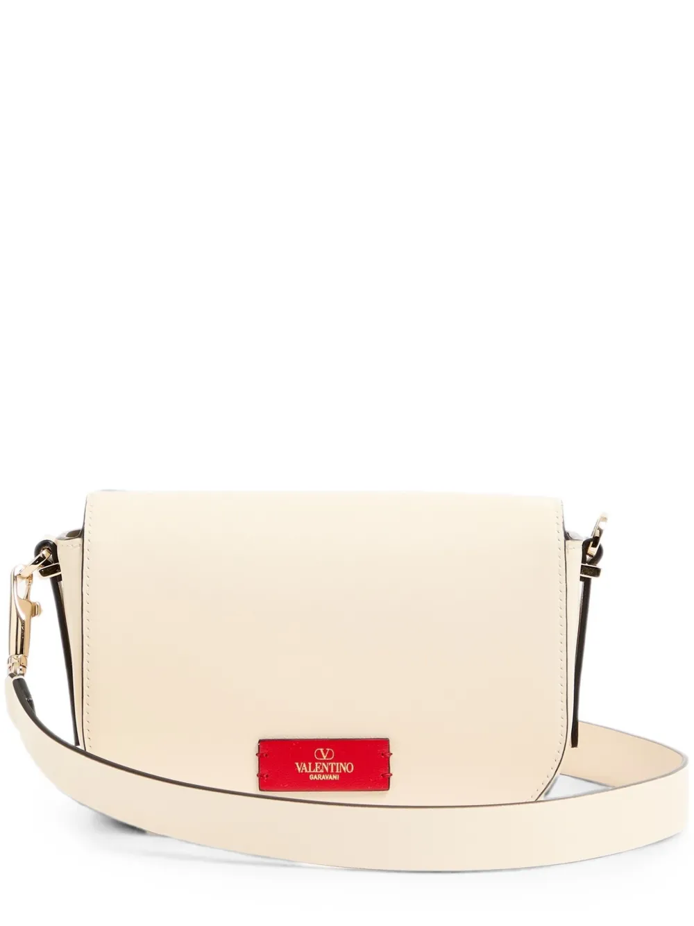 Valentino Garavani VLogo Walk small calfskin shoulder bag - Toni neutri
