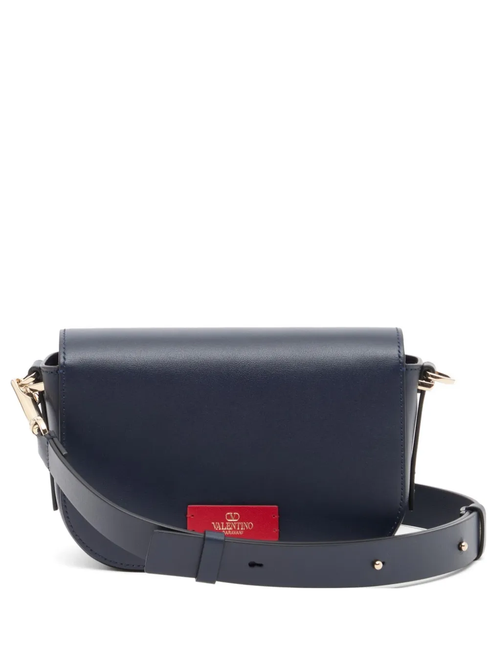 Valentino Garavani VLogo Walk kleine kalfsleren crossbodytas Blauw