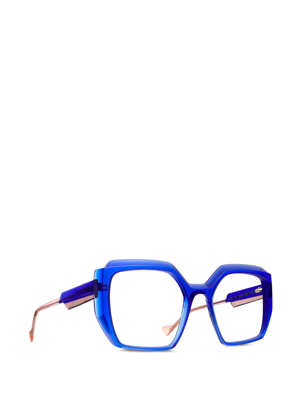 Caroline Abram Peggy geometric-frame glasses - Blu