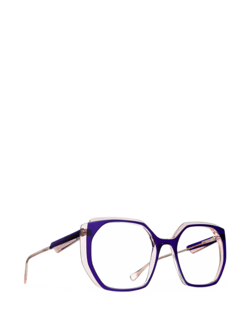 Caroline Abram Payton Geometric-frame Glasses In Blue