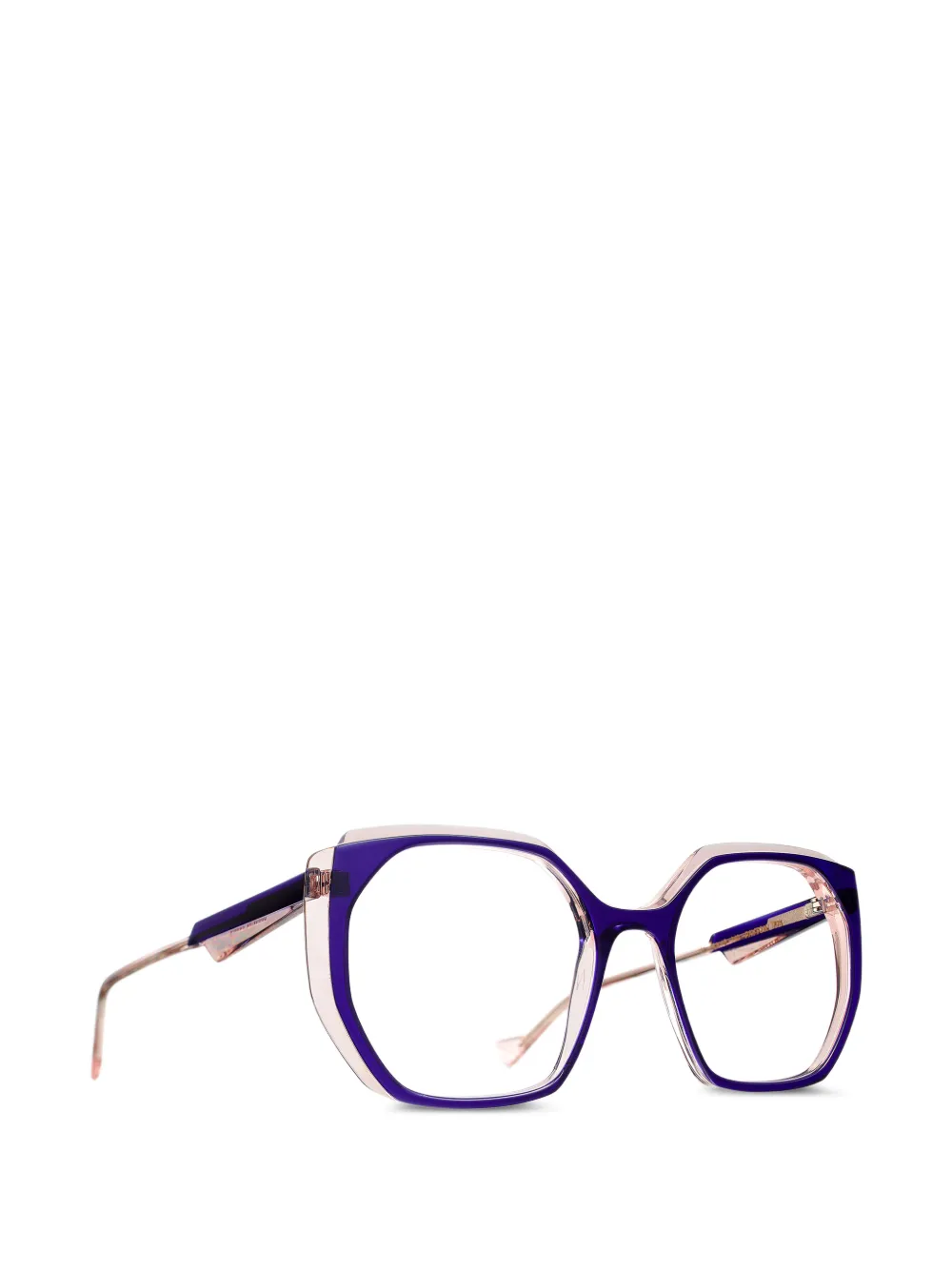 Caroline Abram Payton geometric-frame glasses - Blu