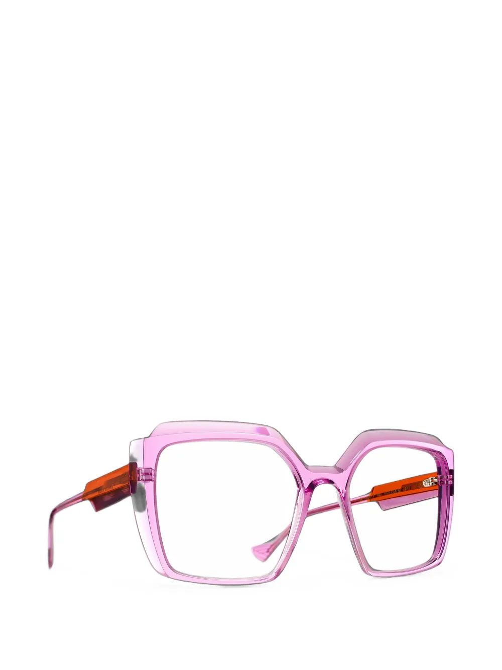 Caroline Abram Philomene geometric-frame glasses - Rosa