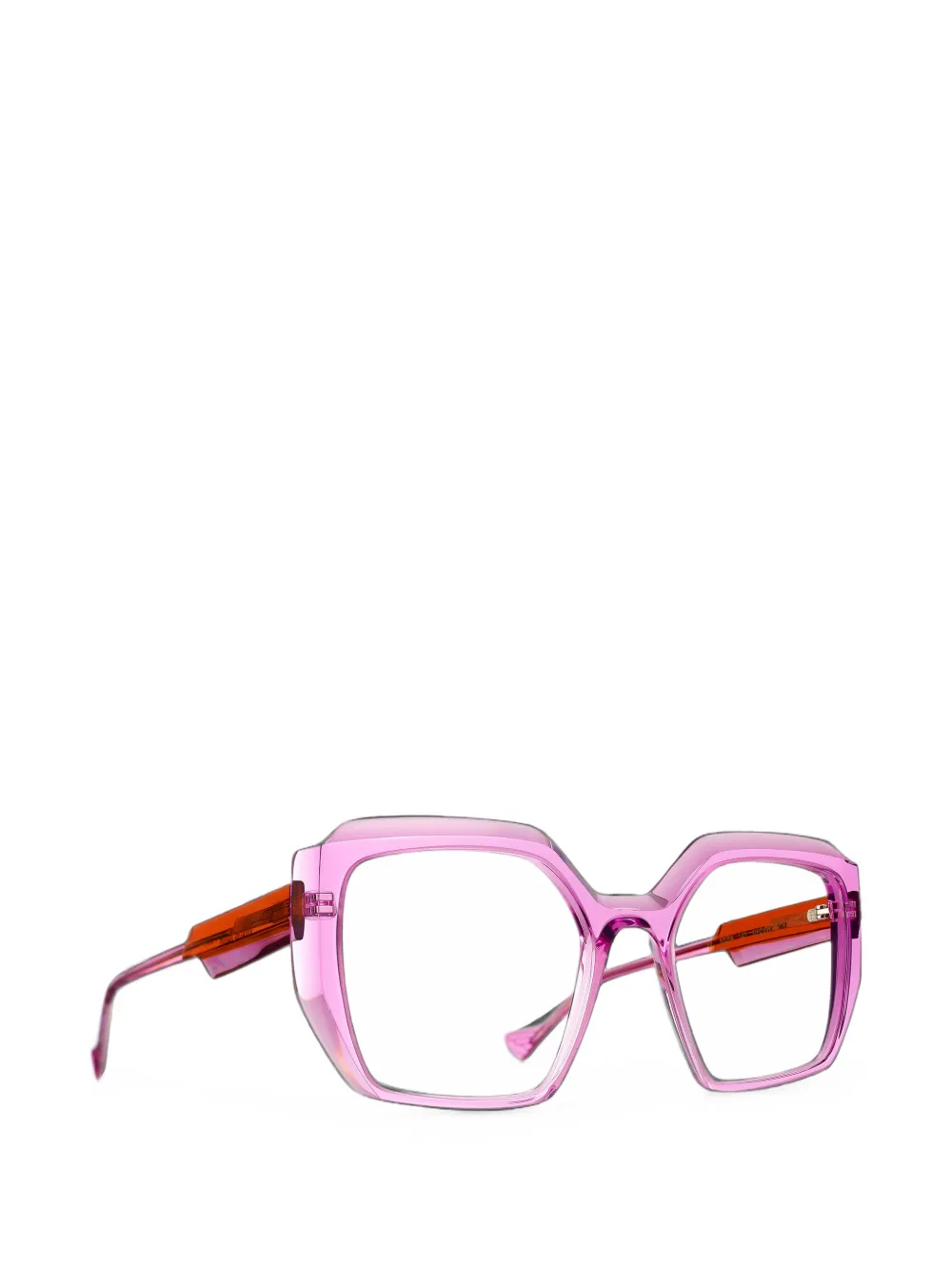 Caroline Abram Peggy geometric-frame glasses - Rosa