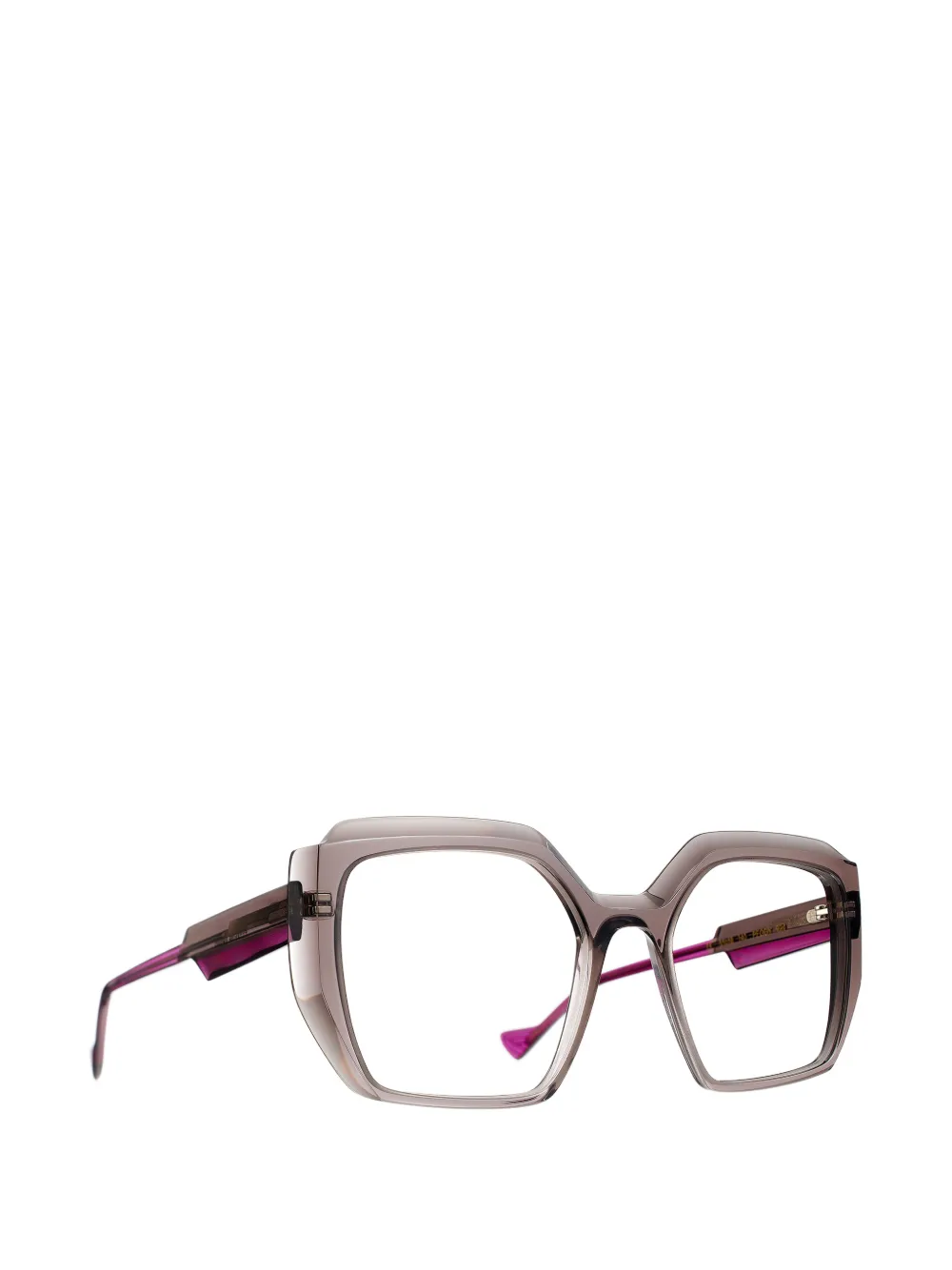 Caroline Abram Peggy geometric-frame glasses - Grigio