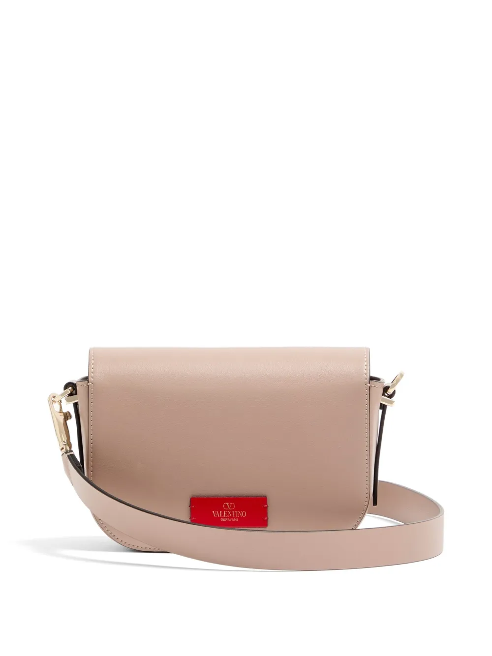 Valentino Garavani VLogo Walk kleine kalfsleren crossbodytas Beige