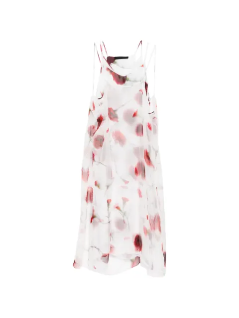 ALAINPAUL carnation-print silk dress