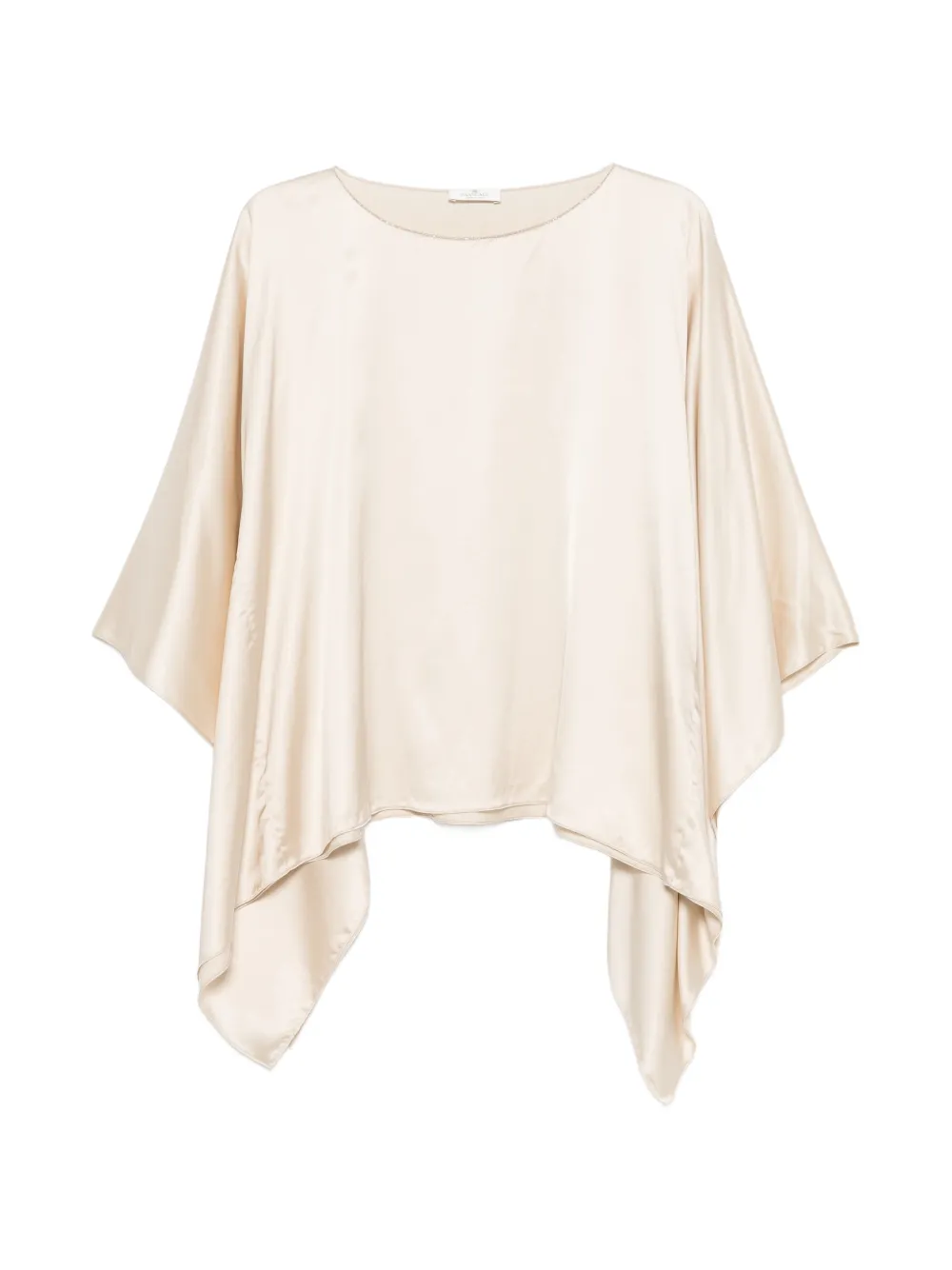 PANICALE draped satin-finish cape - Nude