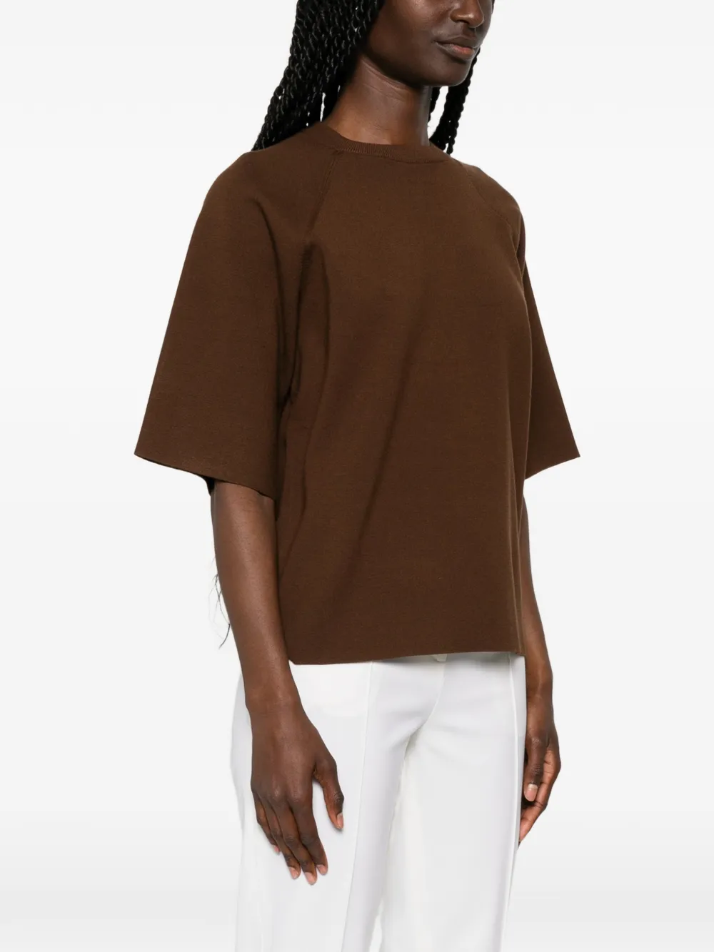 Max Mara Velo gebreide trui met raglan mouwen Bruin