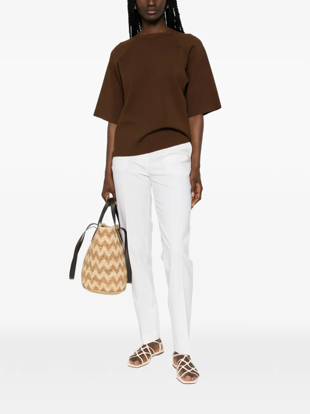 Max Mara Velo gebreide trui met raglan mouwen Bruin