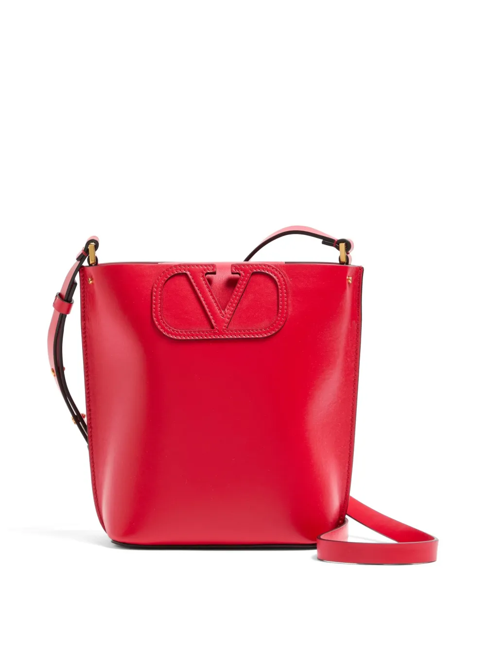 Valentino Garavani Borsa a secchiello Fill Me in pelle di vitello - Rosso