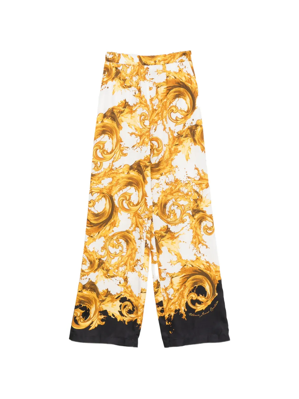 Versace Jeans Couture barocco-print wide-leg trousers - Bianco