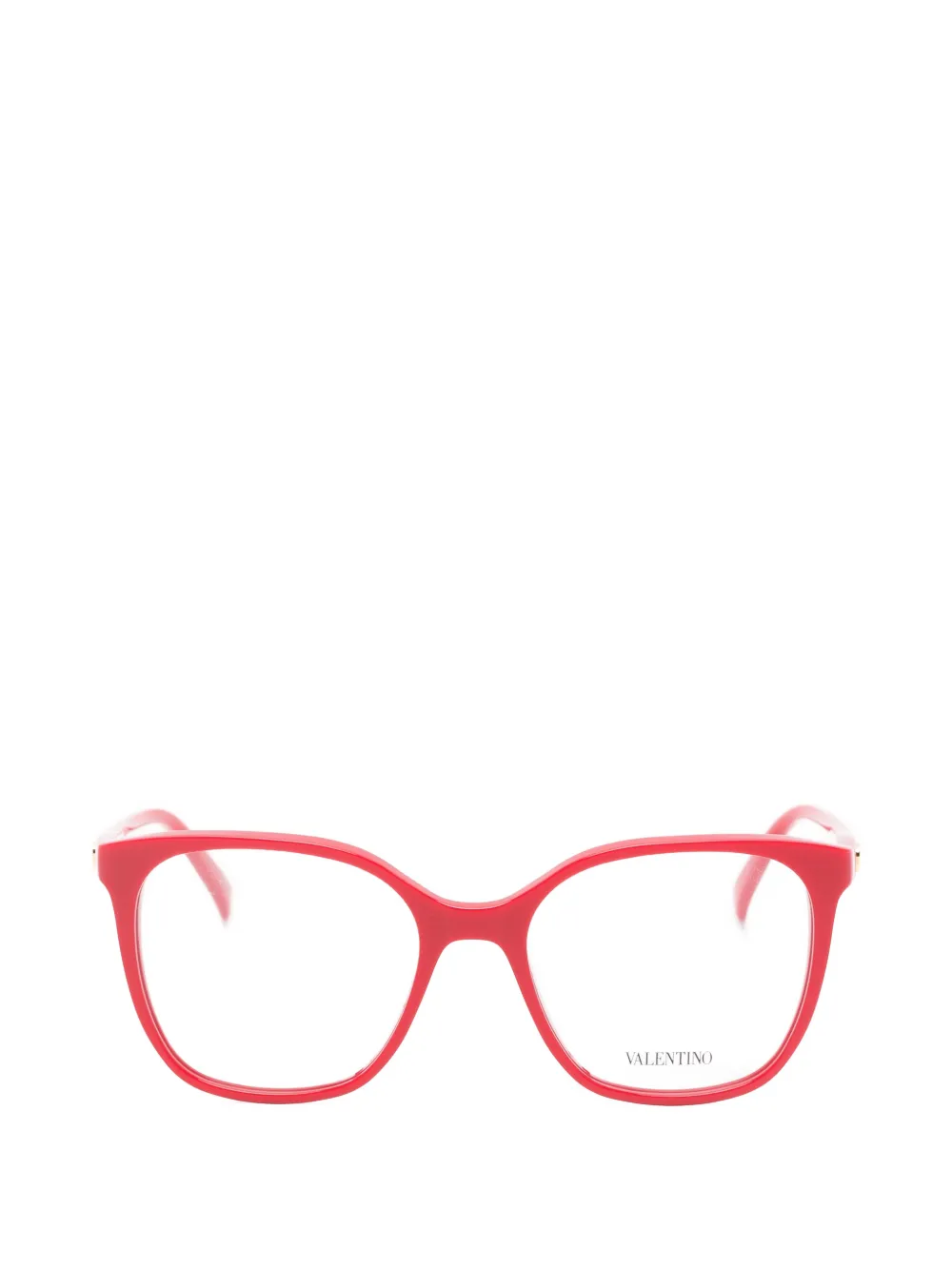 VALENTINO GARAVANI EYEWEAR VLogo geometric-frame glasses - Rosso