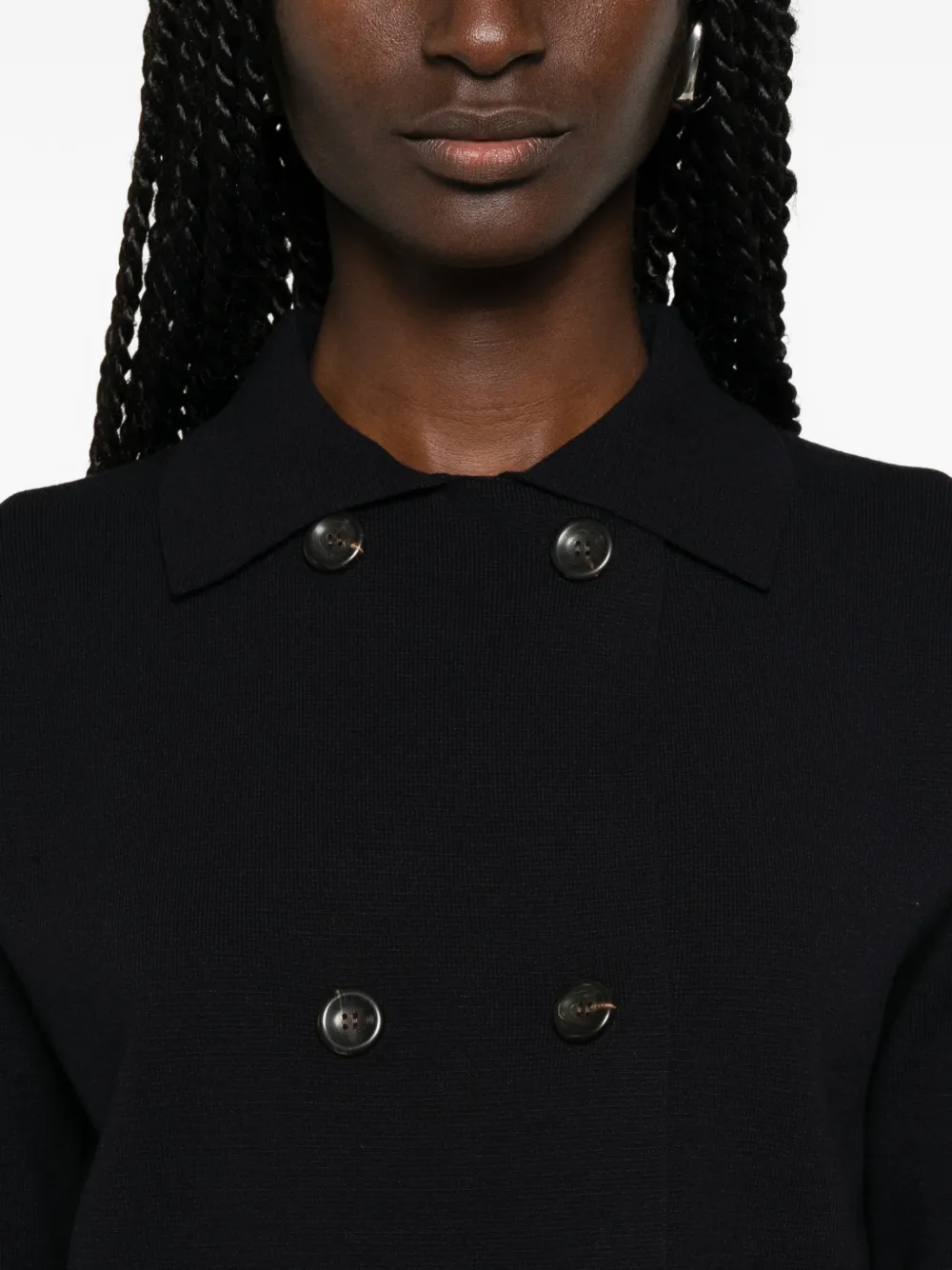 Max Mara Ghia vest met dubbele rij knopen Zwart