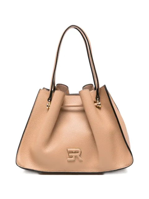 ERMANNO FIRENZE  logo-plaque grained leather tote bag