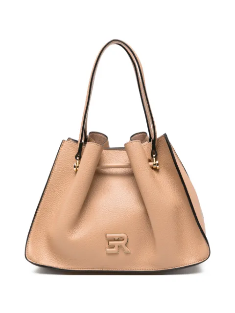 ERMANNO FIRENZE  logo-plaque grained leather tote bag