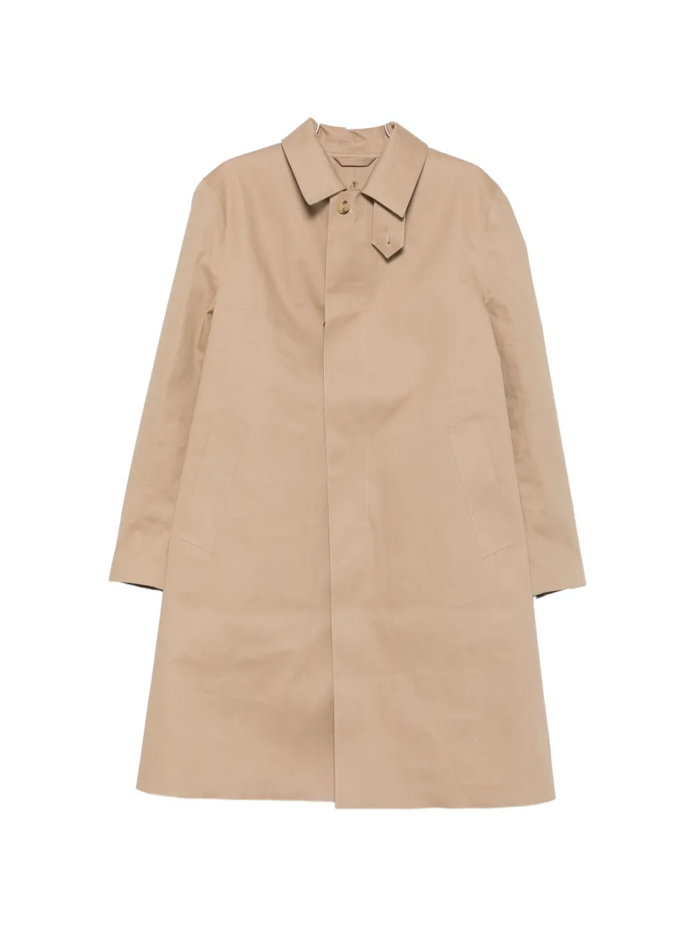 Mackintosh Dunkeld throat-latch concealed-fastening coat - Toni neutri
