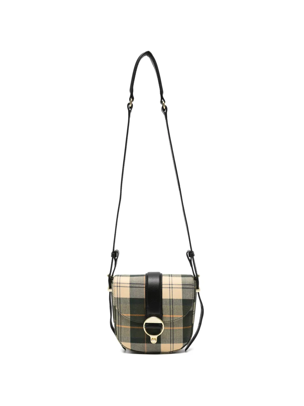 Barbour mini tartan-pattern crossbody bag - Toni neutri