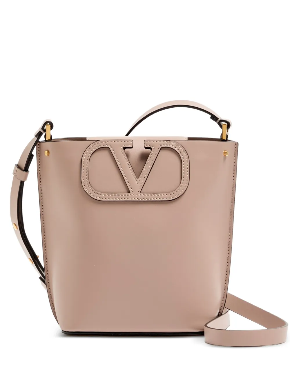 Valentino Garavani Borsa a secchiello Fill Me piccola in pelle di vitello - Rosa