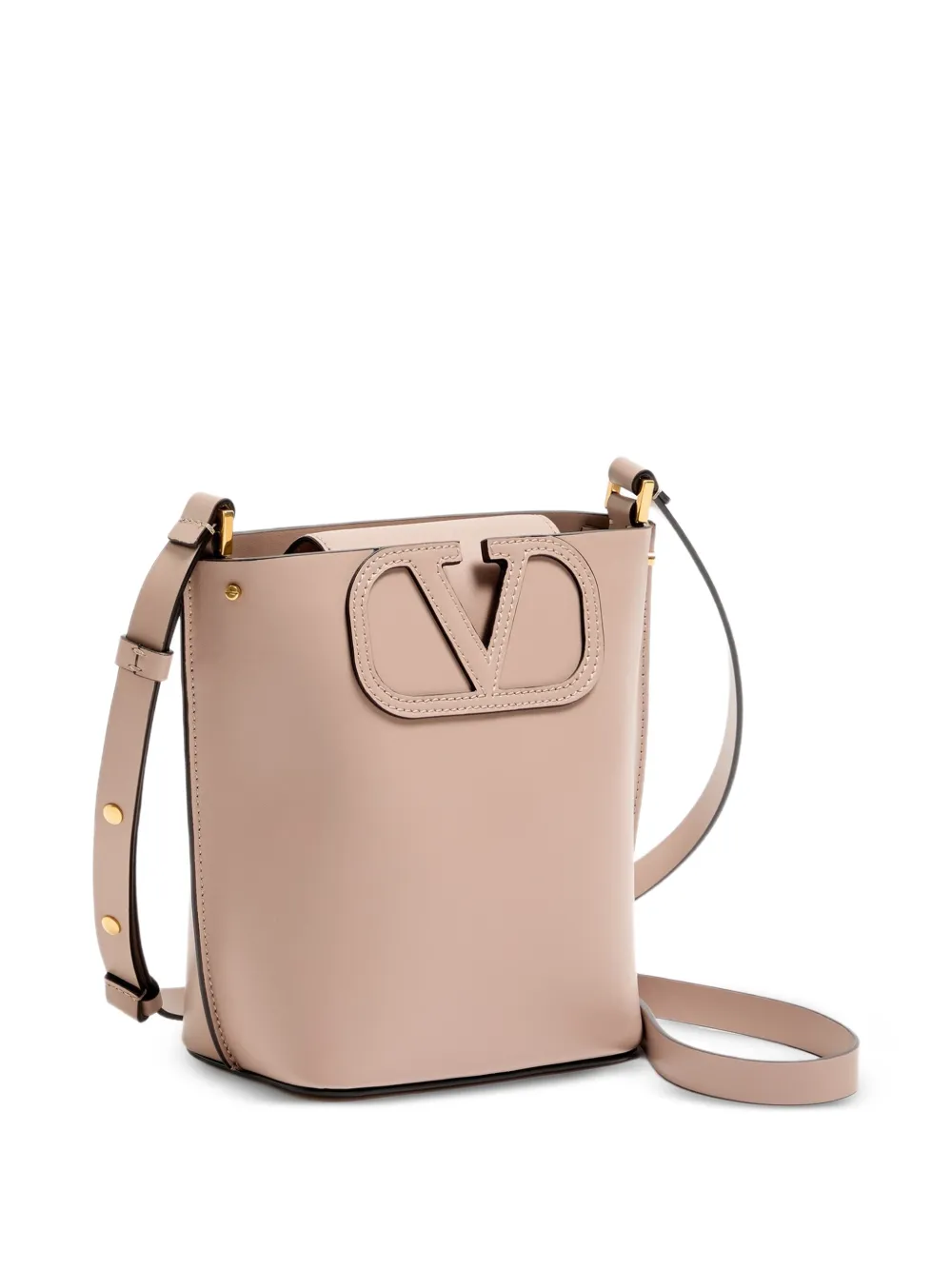 Valentino Garavani Fill Me kleine kalfsleren bucket-tas Roze