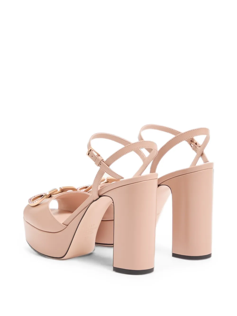 Valentino Garavani sandals with VLogo Signature platform in calfskin 115mm Roze