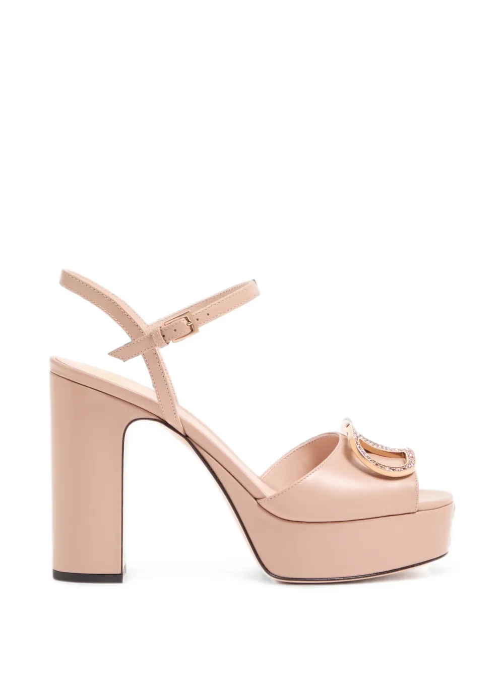 Valentino Garavani sandals with VLogo Signature platform in calfskin 115mm Roze