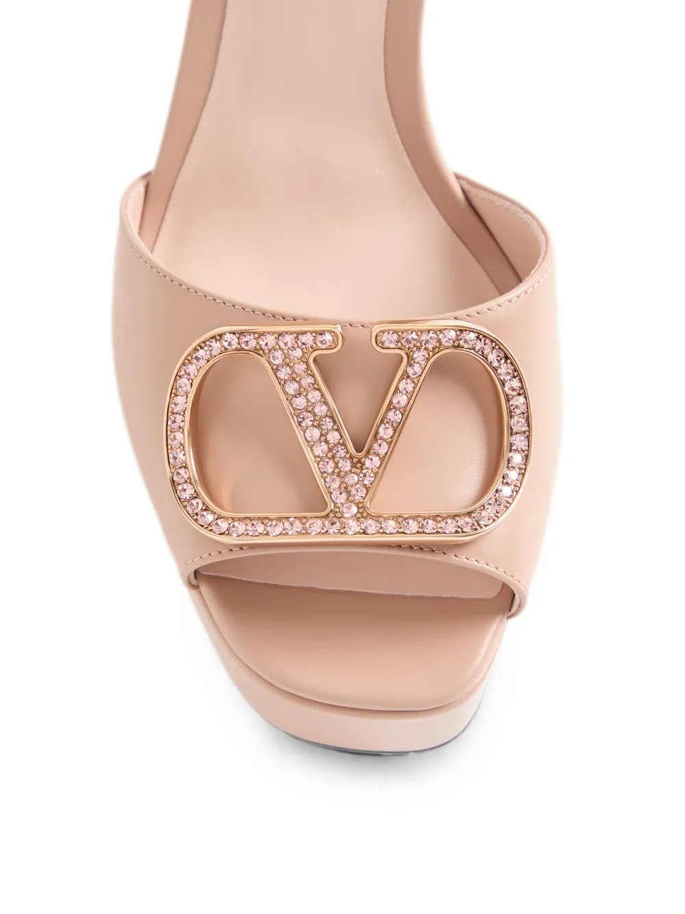 Valentino Garavani sandals with VLogo Signature platform in calfskin 115mm Roze