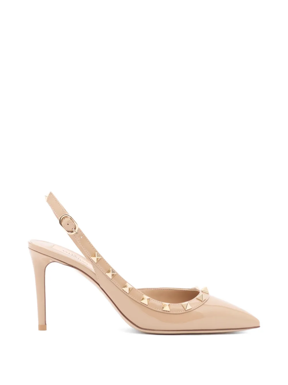Valentino Garavani Rockstud slingback pumps Beige