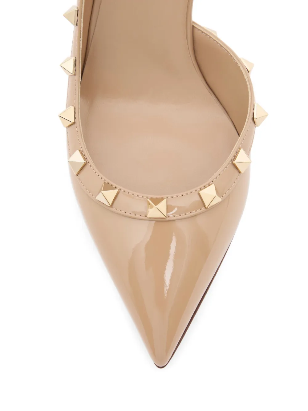 Valentino Garavani Rockstud slingback pumps Beige