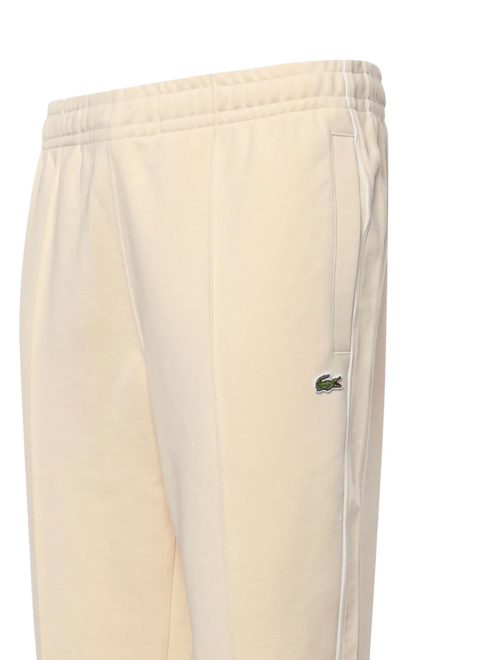 Lacoste Trainingsbroek met logopatch en afwerking Beige