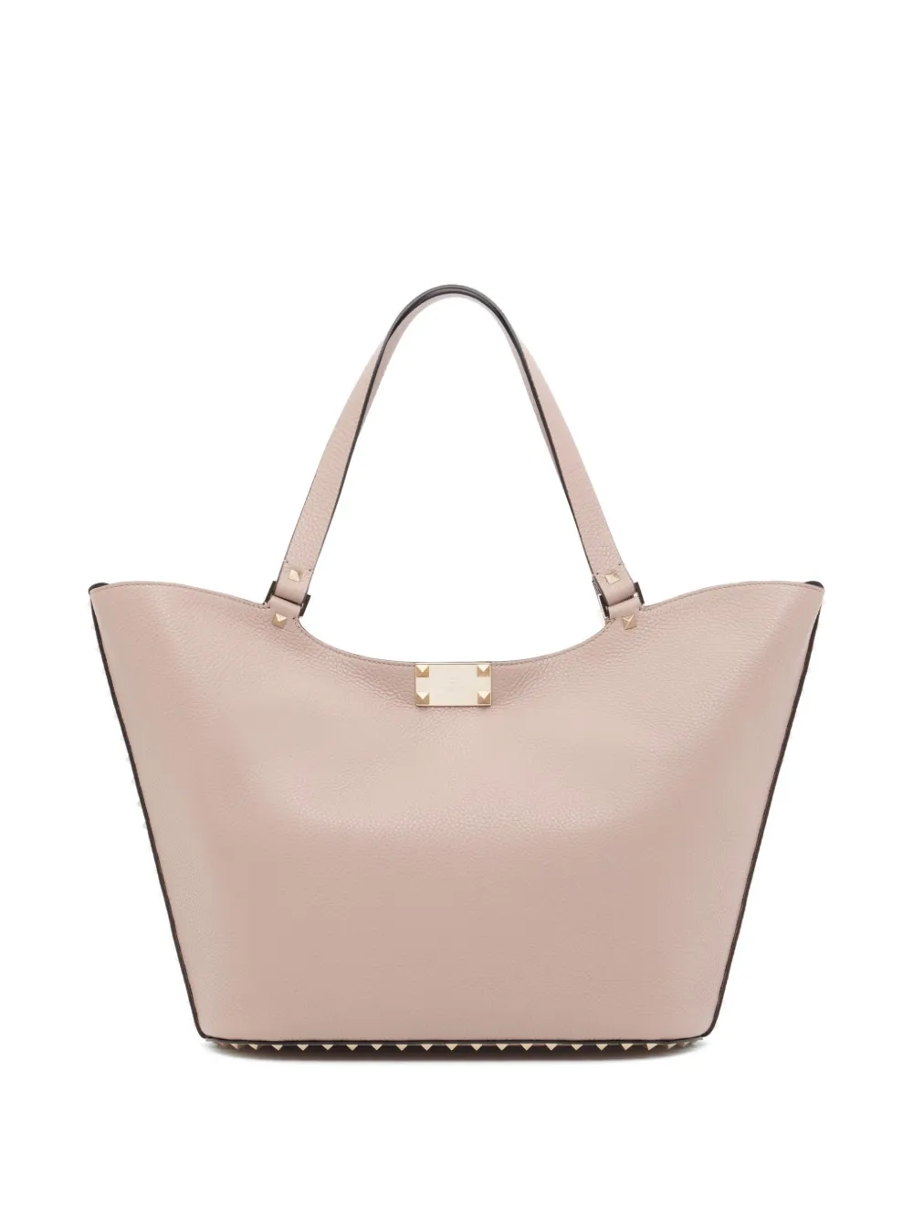 Valentino Garavani Rockstud shopper van korrelig kalfsleer Roze