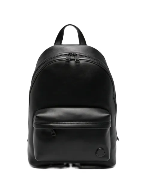 Moncler logo-patch leather backpack
