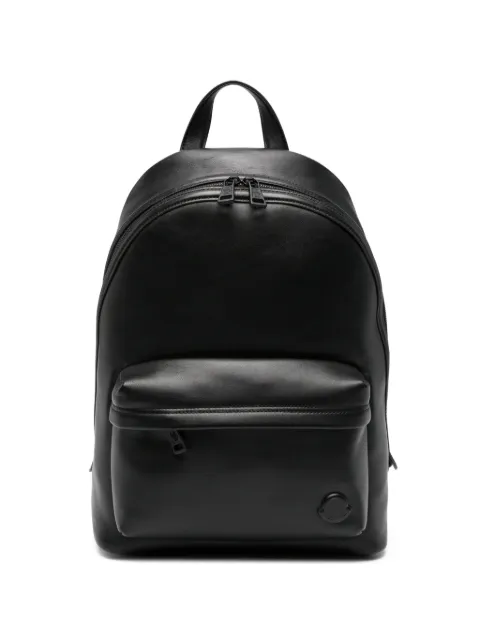Moncler logo-patch leather backpack