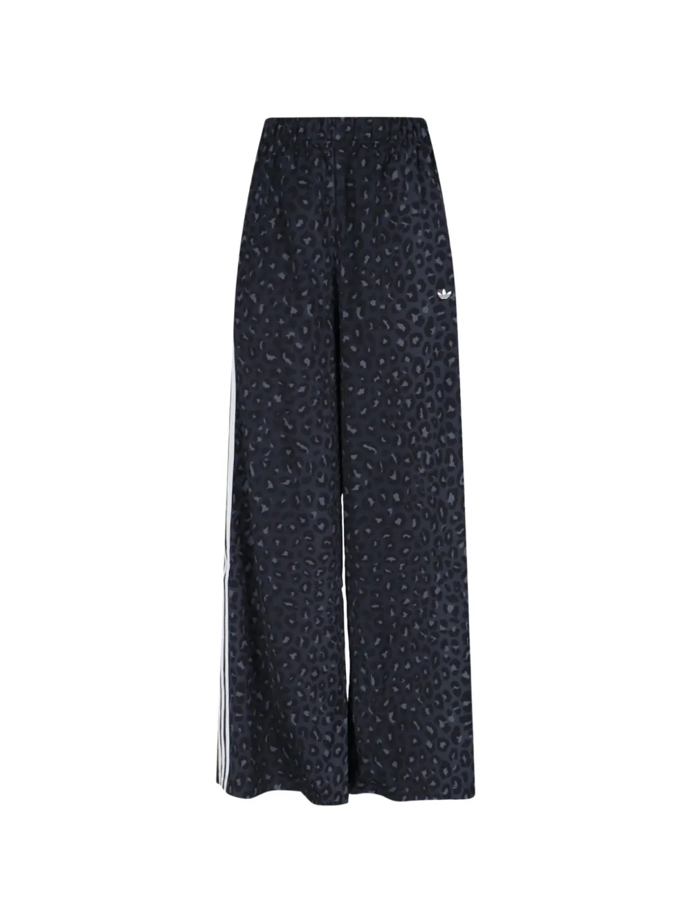 adidas Originals wide-leg leopard-print track pants - Grigio