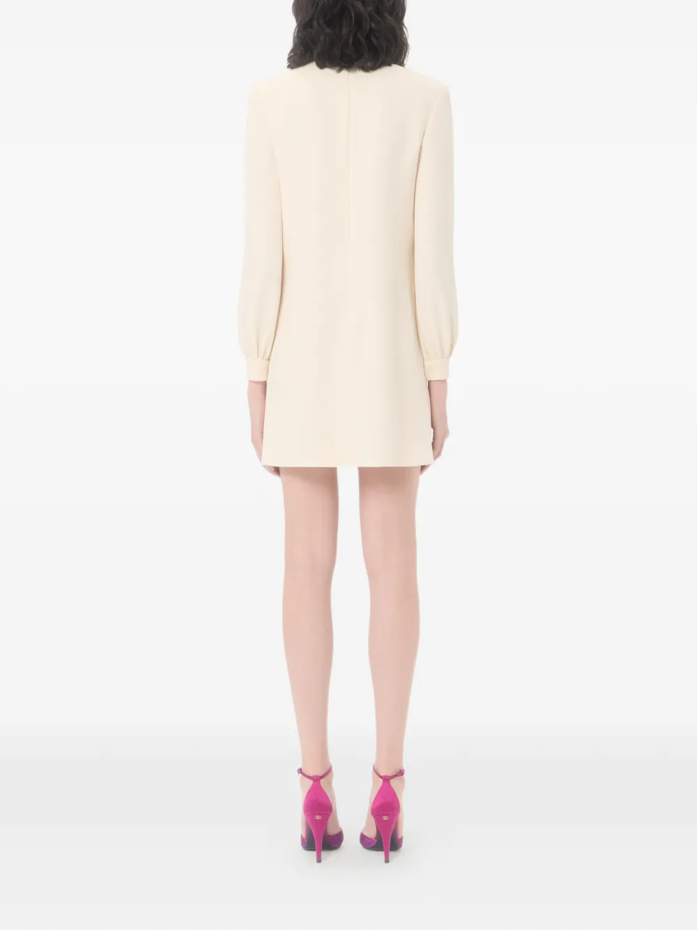 Valentino Garavani Mini-jurk verfraaid met kristallen Beige